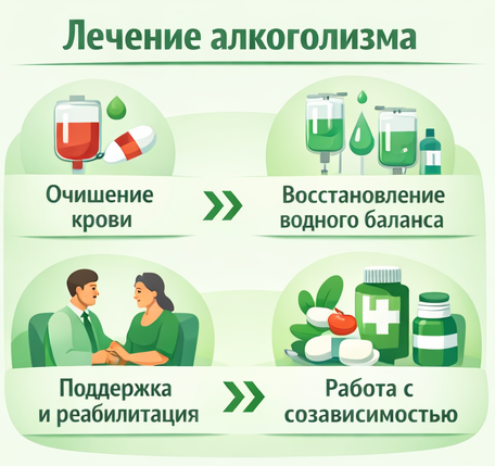 лечение алкоголизма в Ростове Великом этапы